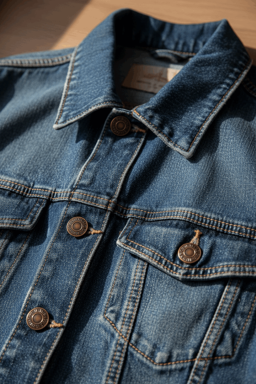 Blue Denim Jacket Details