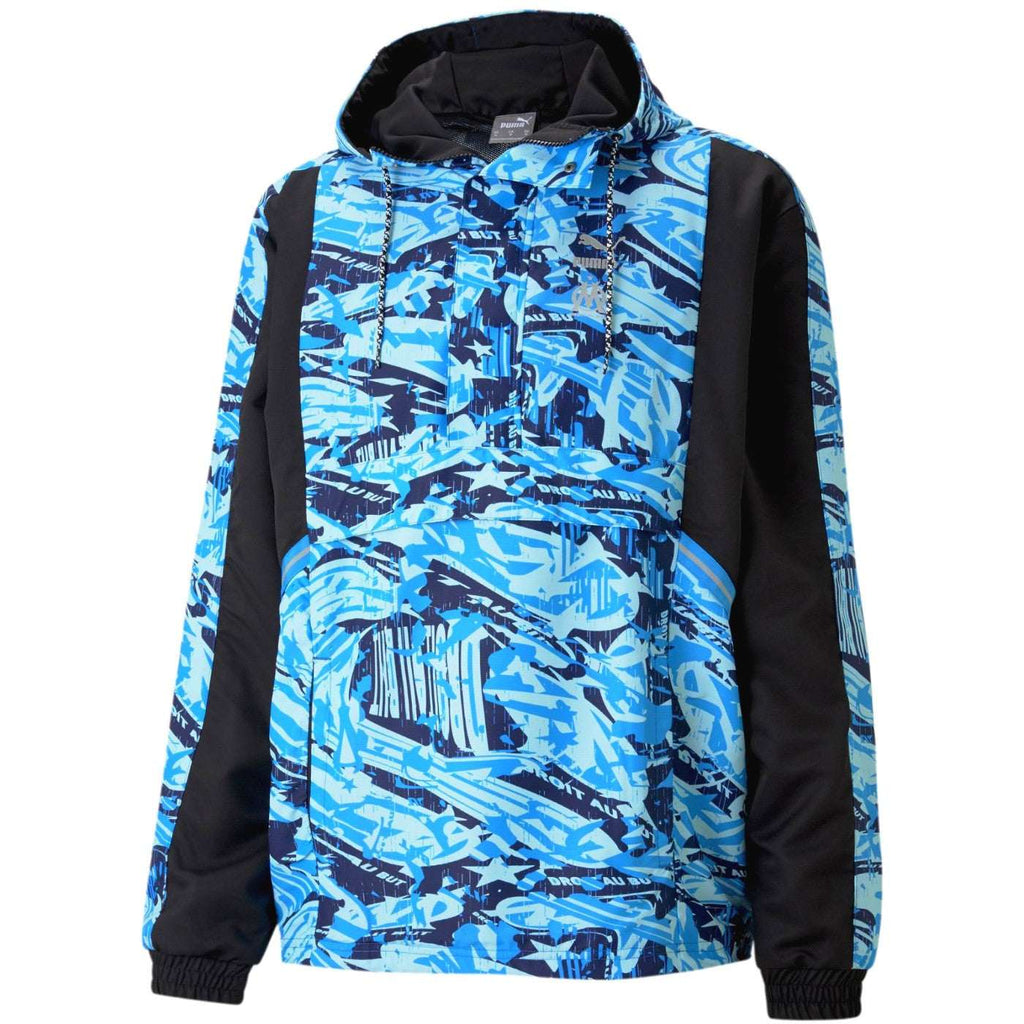 Olympique Marseille streetwear woven presentation jacket 2022 - Puma Soccer Tracksuits