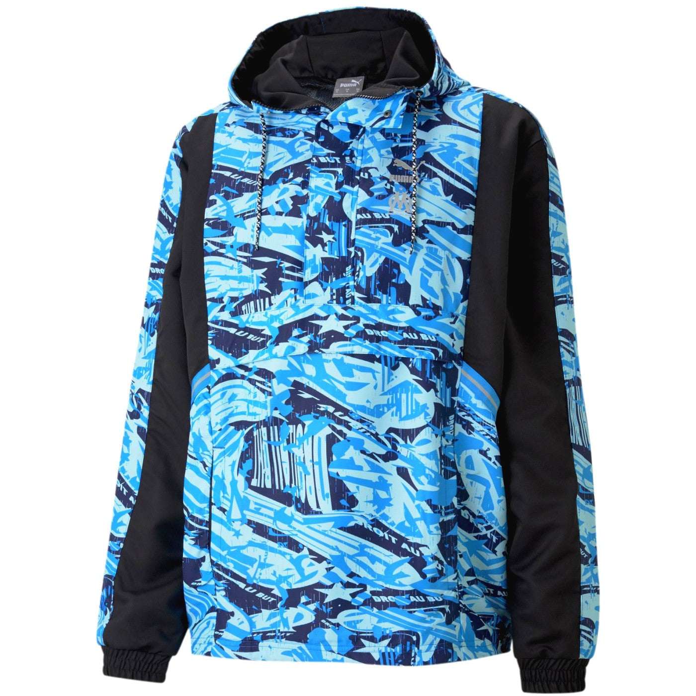 Olympique Marseille streetwear woven presentation jacket 2022 - Puma Soccer Tracksuits