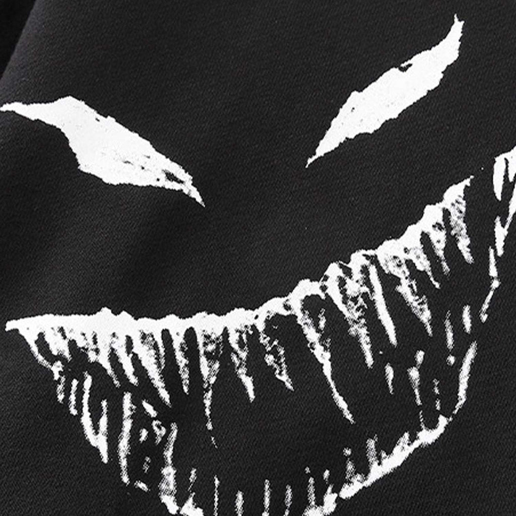 Hip Hop Darkwear Mask Print Loose Hoodies Men Streetwear Techwear Pullover Hoodie Sweatshirt Tops Streetwear Vimost Shop